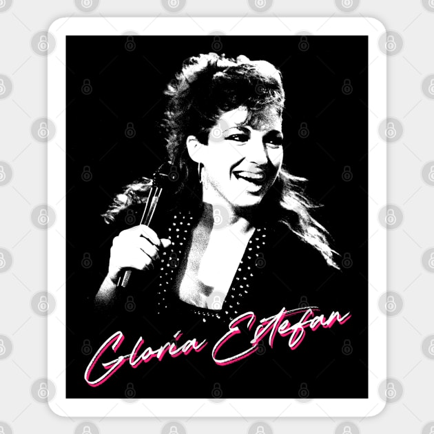 Gloria Estefan / Retro 80s Fan Design Sticker by DankFutura